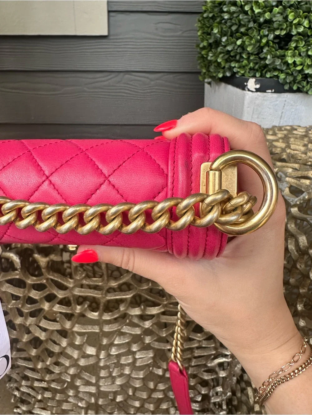 Mini Chanel Boy Bag Pink